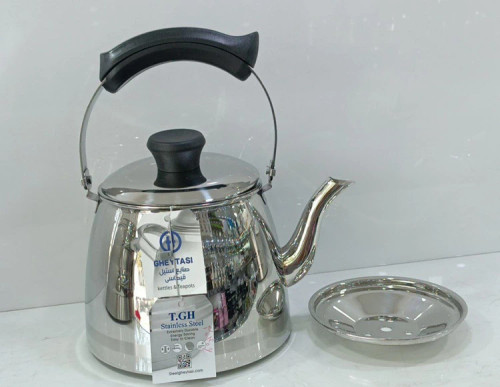 کتری لوله دار قیطاسی 2.5 لیتری مدل 30406 براق کف چدن