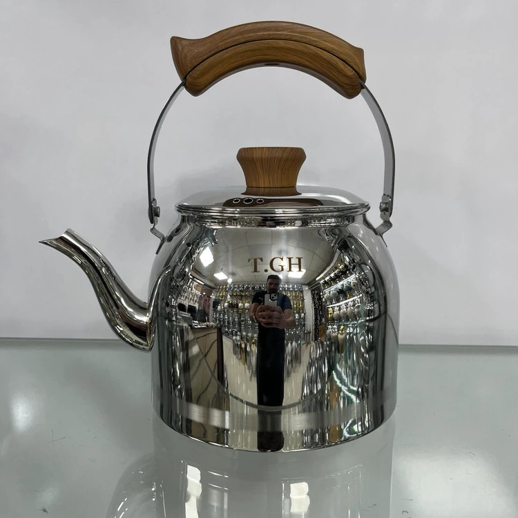 کتری لوله دار قیطاسی 3 لیتر مدل 30705 دسته چوب