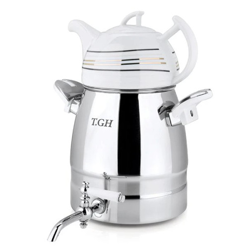 کتری قوری قیطاسی 4 لیتری مدل 4050 براق کف چدن