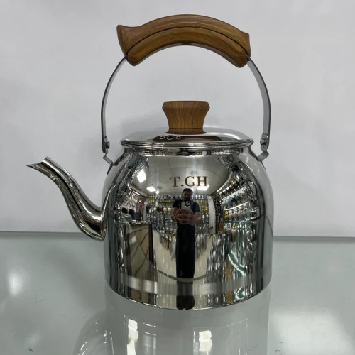 کتری لوله دار قیطاسی 4 لیتر مدل 40705 دسته چوب