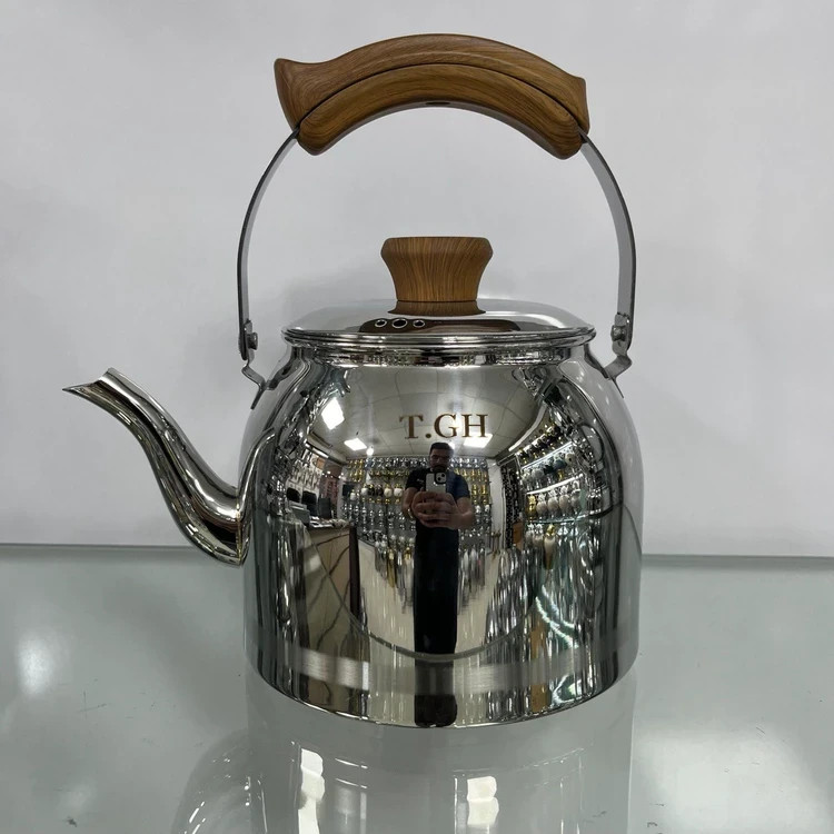 کتری لوله دار قیطاسی 4 لیتر مدل 40705 دسته چوب