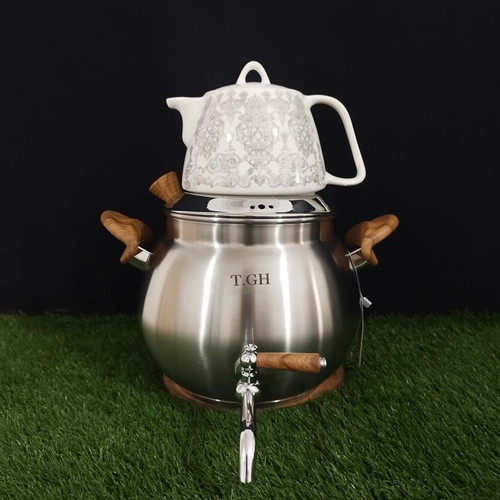 کتری قوری قیطاسی 5 لیتری مدل 5087 مات کف چدن