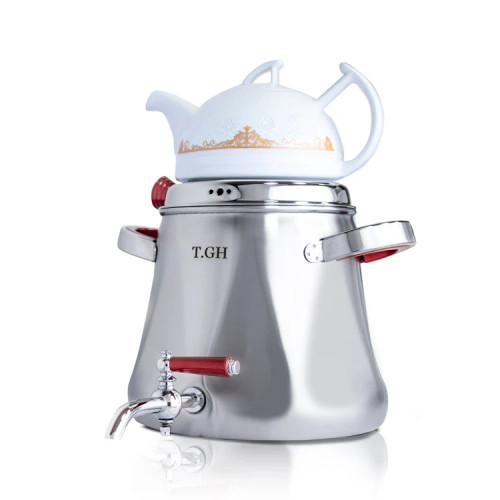 کتری قوری قیطاسی 5.5 لیتری مدل 6650 مات کف چدن