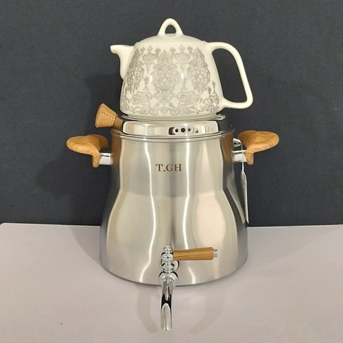 کتری قوری قیطاسی 5.5 لیتری مدل 6955 کف چدن