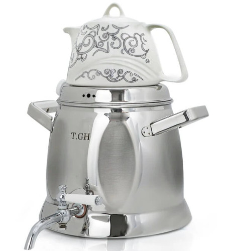 کتری قوری قیطاسی 5.5 لیتری مدل 7060 براق کف چدن