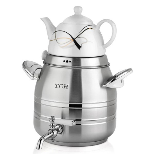 کتری قوری قیطاسی 6.5 لیتری مدل 8020 مات کف چدن