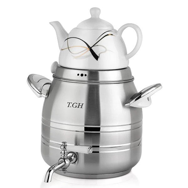 کتری قوری قیطاسی 6.5 لیتری مدل 8020 مات کف چدن