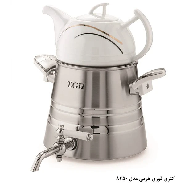 کتری قوری قیطاسی 3.5 لیتری مدل 8450 کف چدن