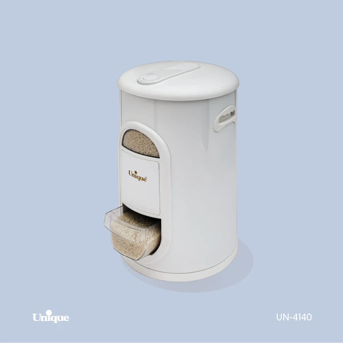 سطل برنج 10 کیلویی پیمانه دار سفید 4140